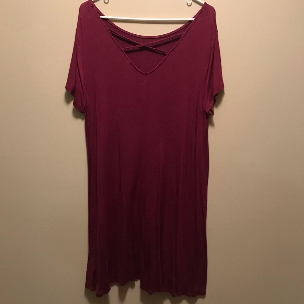 Deep Magenta Tunic Dress - XXL
